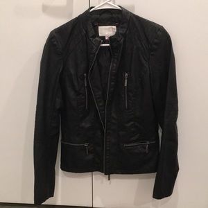 Black leather jacket